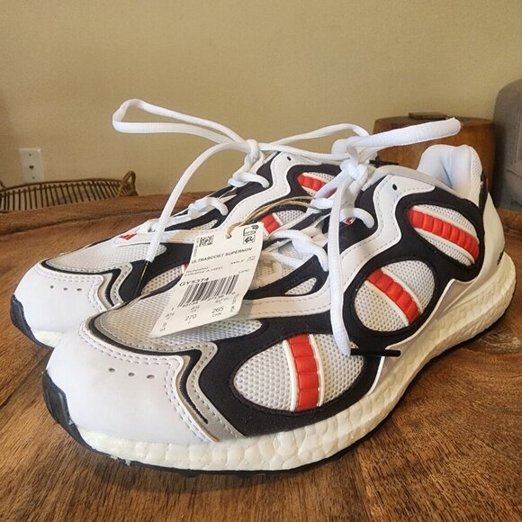 Adidas UltraBoost Supernova DNA White Vivid Red GY5374 Sneakers Mens 9 - Picture 8 of 16